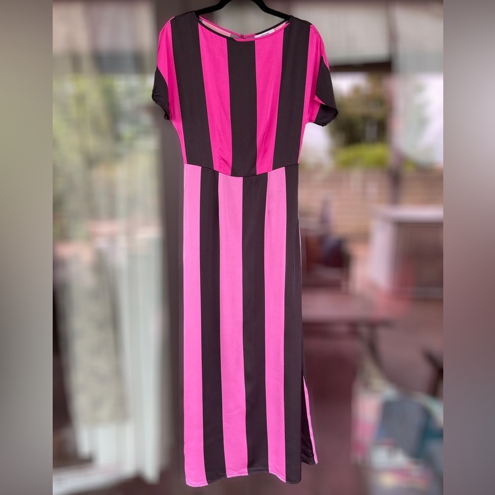 CHRISTOPHER JOHN ROGERS + Target ~ Pink & Black Striped Maxi Dress ~ Size 0 - Picture 10 of 16